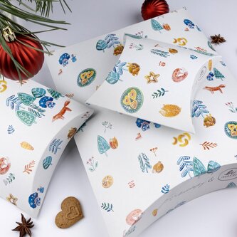 Rodinné vánoční krabičky na balení Malá krabička   14x13,5x4 cm