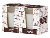 Emocio Sklo 52x65 mm 2ks v krabičce Snowy Poetry - Snowflakes, vonná svíčka