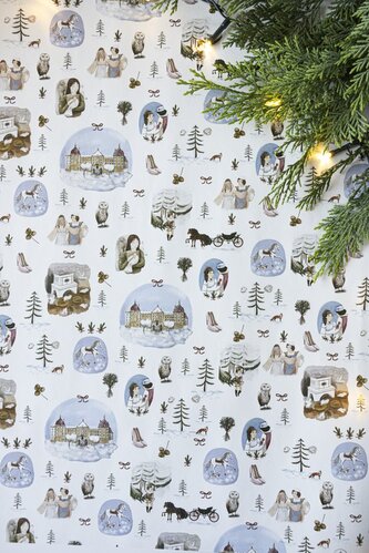 Be Nice vánoční balicí papír Popelka 5 ks 68 x 47 cm