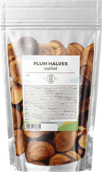 BrainMax Pure Lyofilizované švestky, půlky, 45 g