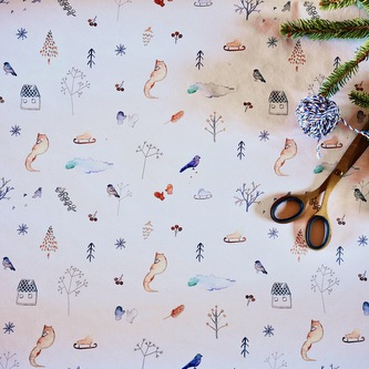 Poetický vánoční balicí papír 68 x 98 cm