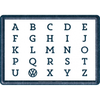 Nekupto Plechová pohlednice VW Abeceda NA10300