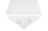Ubrus Vánoční, Bílo stříbrné Vánoce, bílý 85 x 85 cm