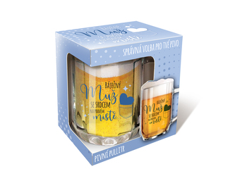 Nekupto Sklenice na pivo Báječný muž se srdcem na pravém místě