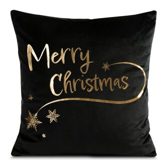 Vánoční polštář MERRY II. černá 45x45 cm MyBestHome