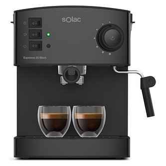 Kávovar Solac, CE4482, espresso, 20 barů, držák filtrů, objem 1.6 l, nerezová parní tryska