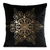 Vánoční polštář SNOW černá 45x45 cm MyBestHome