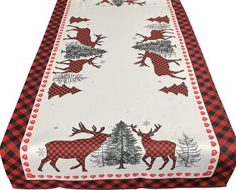 Vánoční ubrus - běhoun na stůl JENIFER 55x120 cm Mybesthome