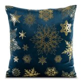 Vánoční polštář SNOWFLAKES modrá 45x45 cm MyBestHome