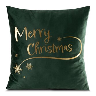 Vánoční polštář MERRY II. zelená 45x45 cm MyBestHome