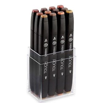 TOUCH Twin Marker 12ks, tóny dřeva