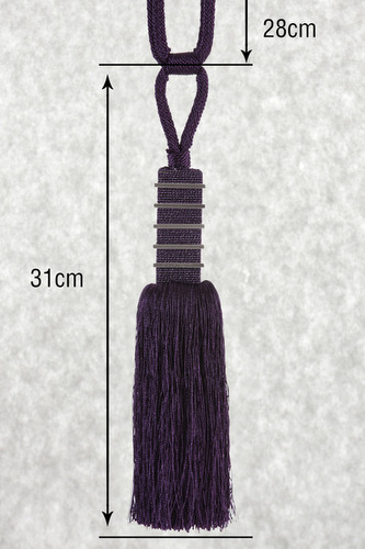 Dekorační ozdobný úvaz - šňůra na záclony a závěsy NIKA 31 cm Mybesthome