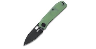 Kubey KU2104C Hyde vreckový nôž 7,5 cm, čierna, bledozelená Jade, G10, spona