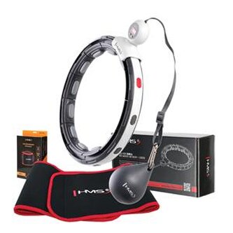 SET HHM15 ČERNÁ + BR163 HULA HOOP OBRUČ SE ZÁVAŽÍM, MAGNETY A POČÍTADLEM HMS