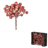 Bobule na drátku, barva lososová, cena za krabičku (24 ks).