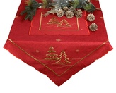Ubrus Vánoční, Vánoční stromeček, bordová 85 x 85 cm