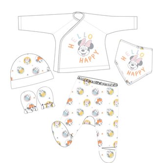 Komplet niemowlęcy 5 elementów Myszka Minnie