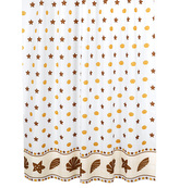 Koupelnové závěsy - Mušle hnědá, oranžová - 180x200 cm