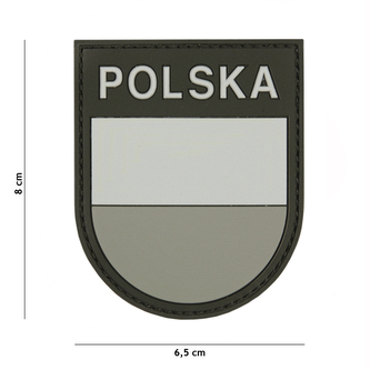 101 Inc. - Naszywka 3D - Polska tarcza - Szary - 444130-7017
