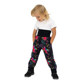 Rostoucí softshellové kalhoty Motýl; Barva: černá; Velikost: 104