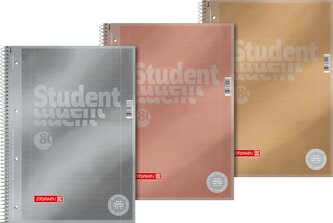 Student blok A4, premium papír 90g, spirálový, linkovaný