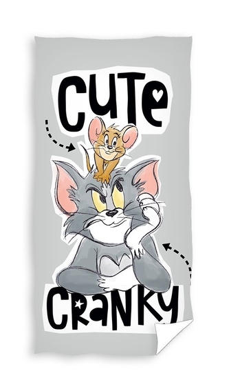Ręcznik kąpielowy / plażowy 70 x 140 cm Tom and Jerry