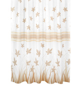 Koupelnové závěsy - List béžová - 180x200 cm