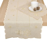 Ubrus Vánoční, Béžově zlaté Vánoce, béžový 40 x 140 cm