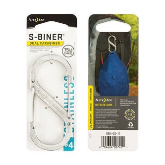 Nite Ize - S-Biner #4 - Stalowy - SB4-03-11