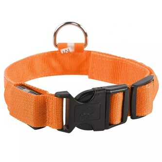 LED Obojek pro psa Mesh M Růžová