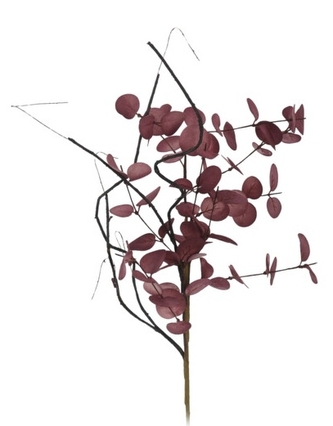 Větev s listy fialová 65 cm