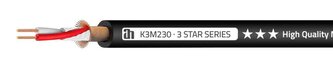 K3M230BLK Adam Hall mikrofonní kabel