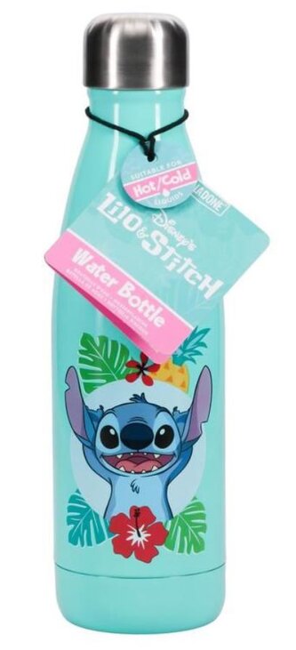 Nerezová láhev na pití Disney|Lilo & Stitch: Dovolenková nálada (objem 460 ml)