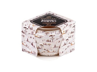 Emocio Sklo Dekor 70x62 mm Snowy Poetry - Snowlakes, vonná svíčka