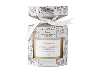 Emocio Sklo 72x78 mm v dárkové krabičce Spiced Apple & Berry, vonná svíčka