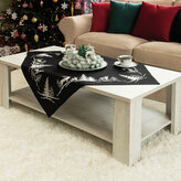 Vánoční ubrus na stůl ZIMNÍ NOC černá 85x85 cm Mybesthome