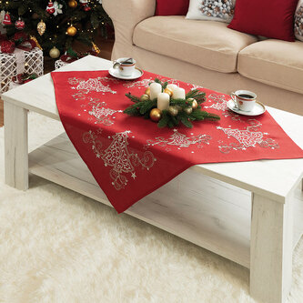 Vánoční ubrus na stůl KLASICKÉ SVÁTKY červená 85x85 cm Mybesthome