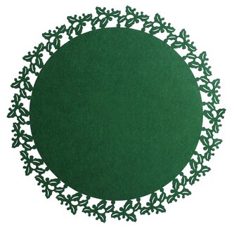 Vánoční prostírání kulaté PIOLO zelená O 38 cm Mybesthome