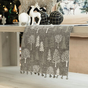 Vánoční ubrus - běhoun na stůl MAGIA III. šedá 24x90 cm (cena za 1 kus běhounu) Mybesthome