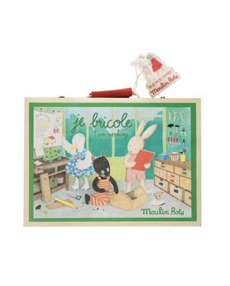 MOULIN ROTY Dřevěný kufřík s nářadím