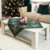 Vánoční ubrus na stůl KLASICKÉ SVÁTKY zelená 85x85 cm Mybesthome