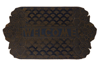 Gumová rohožka - předložka CASABLANCA I. zlatá/černá 45x75 cm Mybesthome