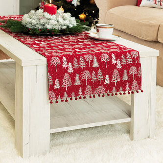 Vánoční ubrus - běhoun na stůl MAGIA II. červená 40x140 cm Mybesthome