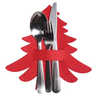 Vánoční prostírání pod příbory CHOI - ČERVENÁ 20x20 cm Mybesthome