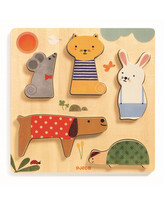 DJECO Domácí mazlíčci - vkládací dřevěné puzzle