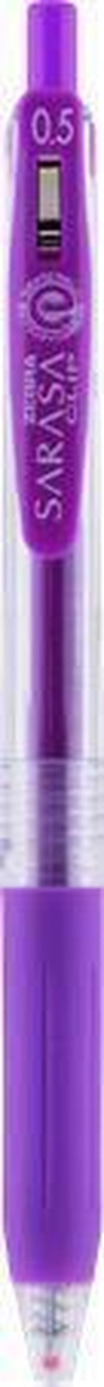 Gelové pero "Sarasa Clip", fialová, 0,33 mm, stiskací mechanismus, ZEBRA 35138