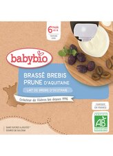BABYBIO svačinka z ovčího mléka švestka 4x85 g