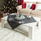 Vánoční ubrus na stůl VÁNOČNÍ LES šedá 85x85 cm Mybesthome