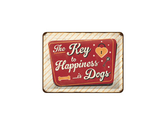 Nekupto Cedule 15x20 The Key to Happiness NA26237