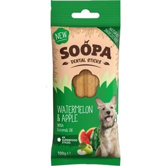 Dentální tyčinky Soopa s melounem a jablkem 100 g
